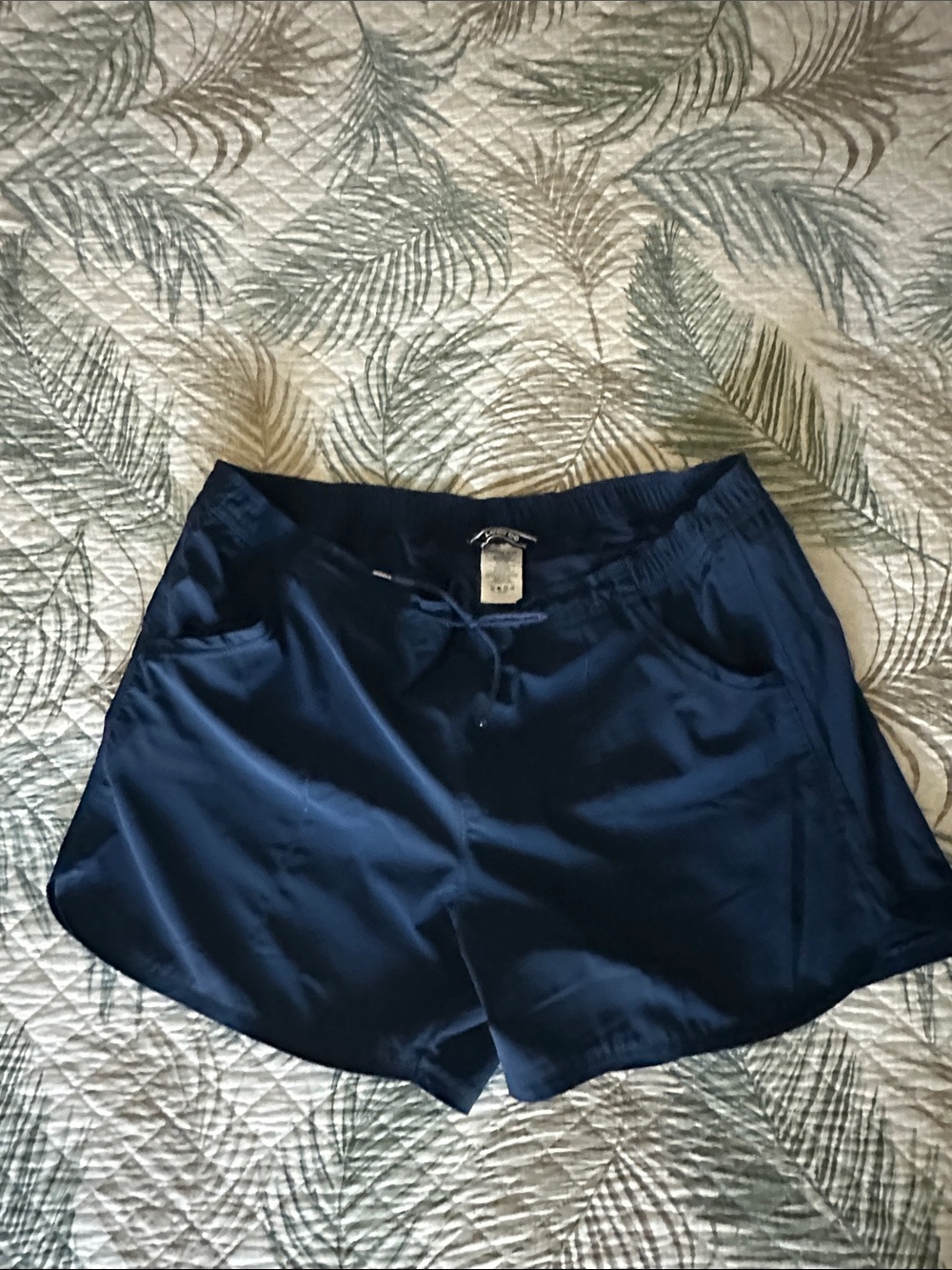 Lans End Navy Women's Casual Drawstring Swim Shorts